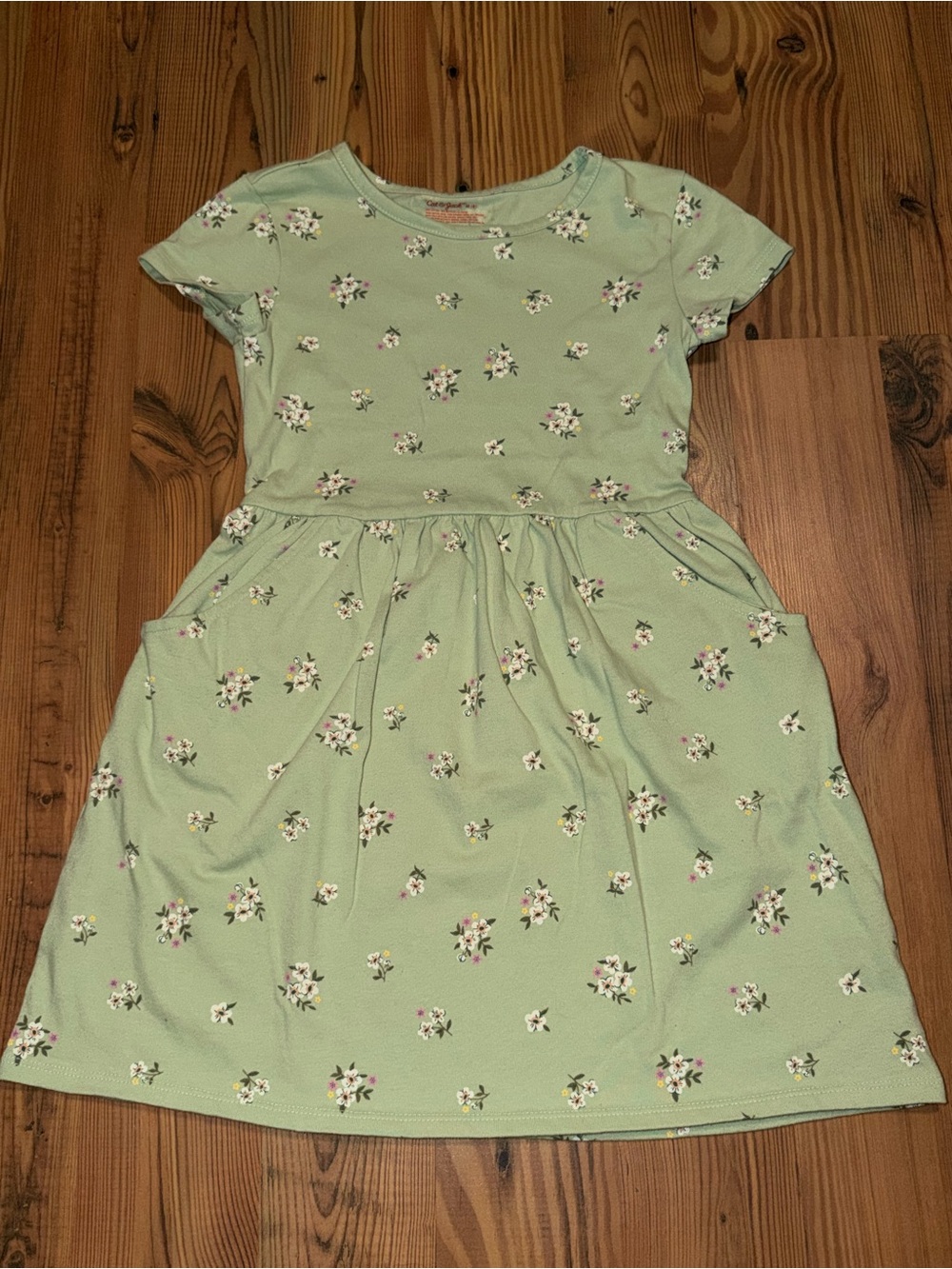 Girls' Mint Green Floral Dress Sz M(8)